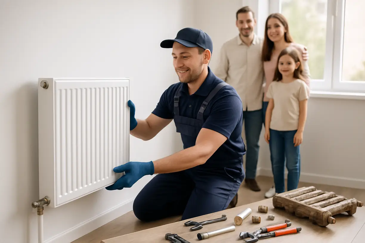 Монтаж отопления, замена батарей отопления